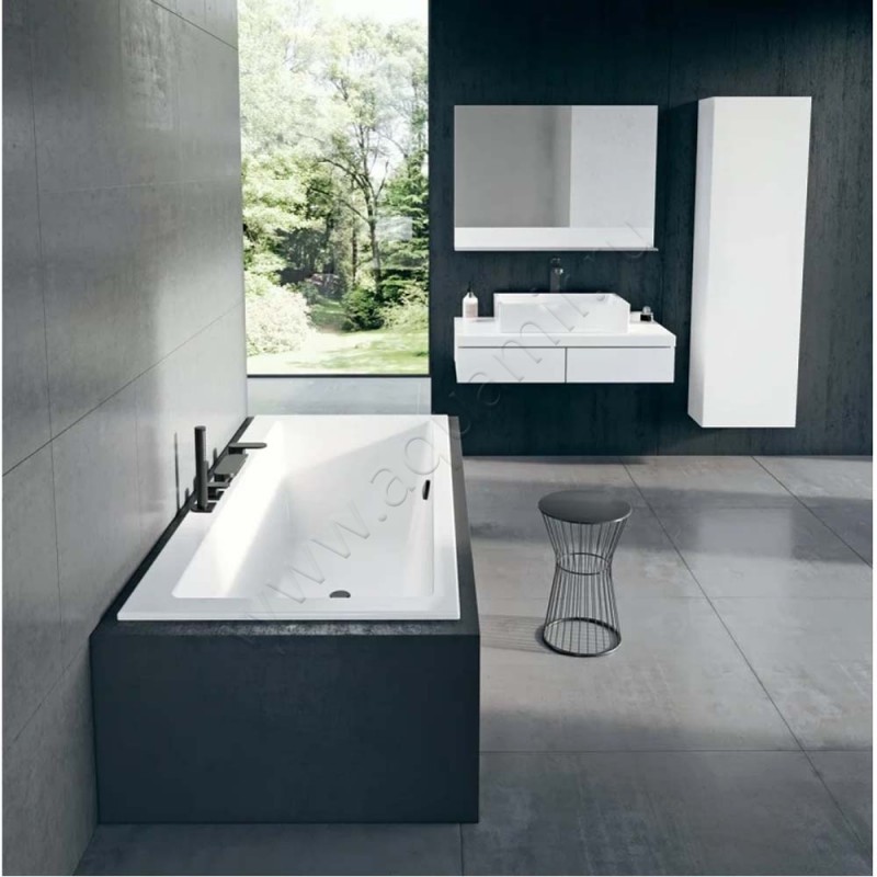 Смеситель для ванны Ravak Chrome с душем, черный матовый X070445 в интерьере