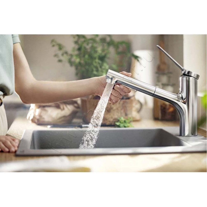 Смеситель для кухни Hansgrohe Zesis M33 хром 74800000 в интерьере