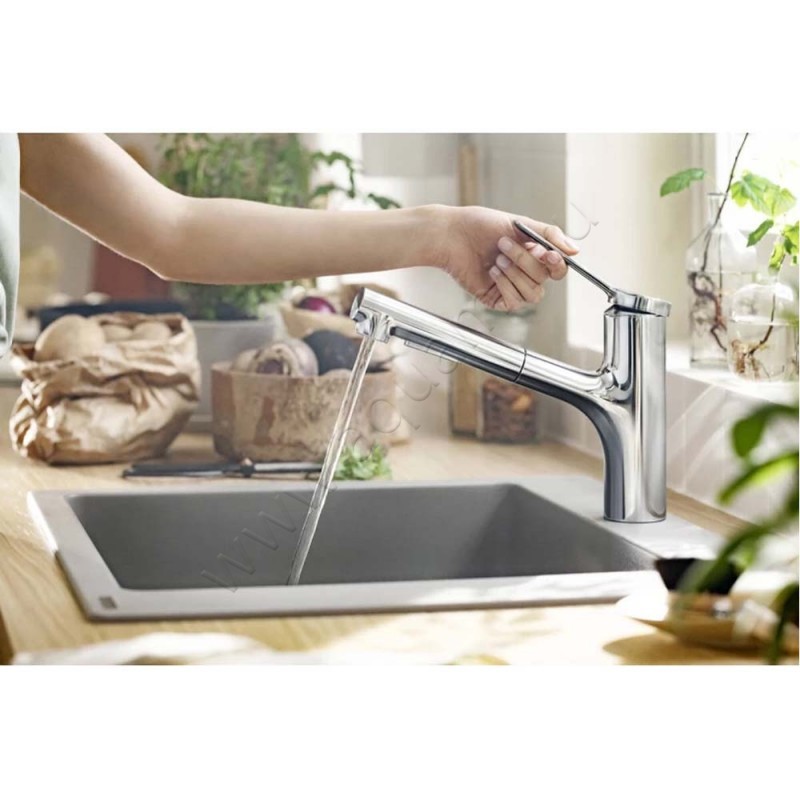 Смеситель для кухни Hansgrohe Zesis M33 хром 74800000 в интерьере