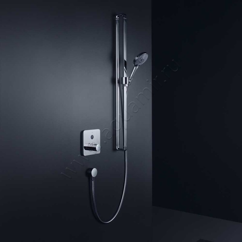 Термостатический смеситель для душа Hansgrohe Axor ShowerSelect Soft Cube 36705000 в интерьере