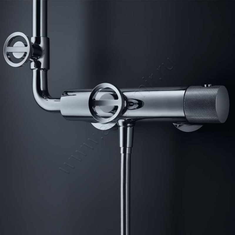 Душевая стойка с термостатом Hansgrohe Axor Front 26020000 в интерьере