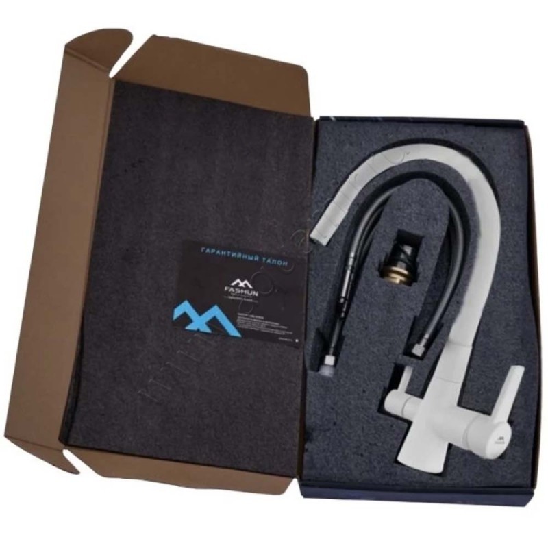 Смеситель Fashun для фильтра питьевой воды, белый A43628 в интерьере