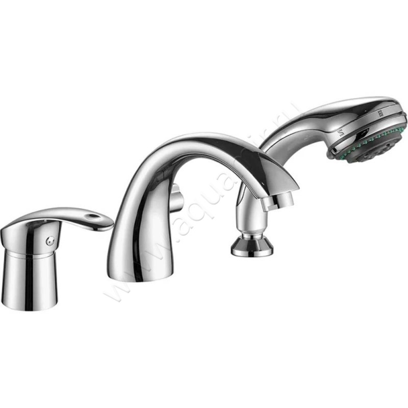 Смеситель для ванны Fashun с душем, хром A1121 в интерьере