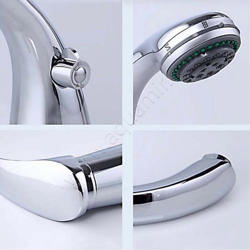 Смеситель для ванны Fashun с душем, хром A1121 в интерьере