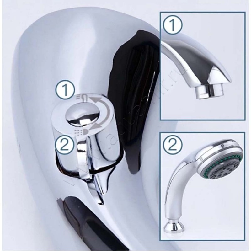 Смеситель для ванны Fashun с душем, хром A1121 в интерьере