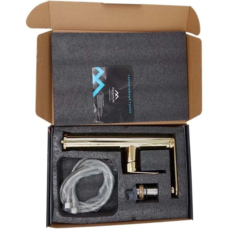 Смеситель Fashun золото A898535 в интерьере