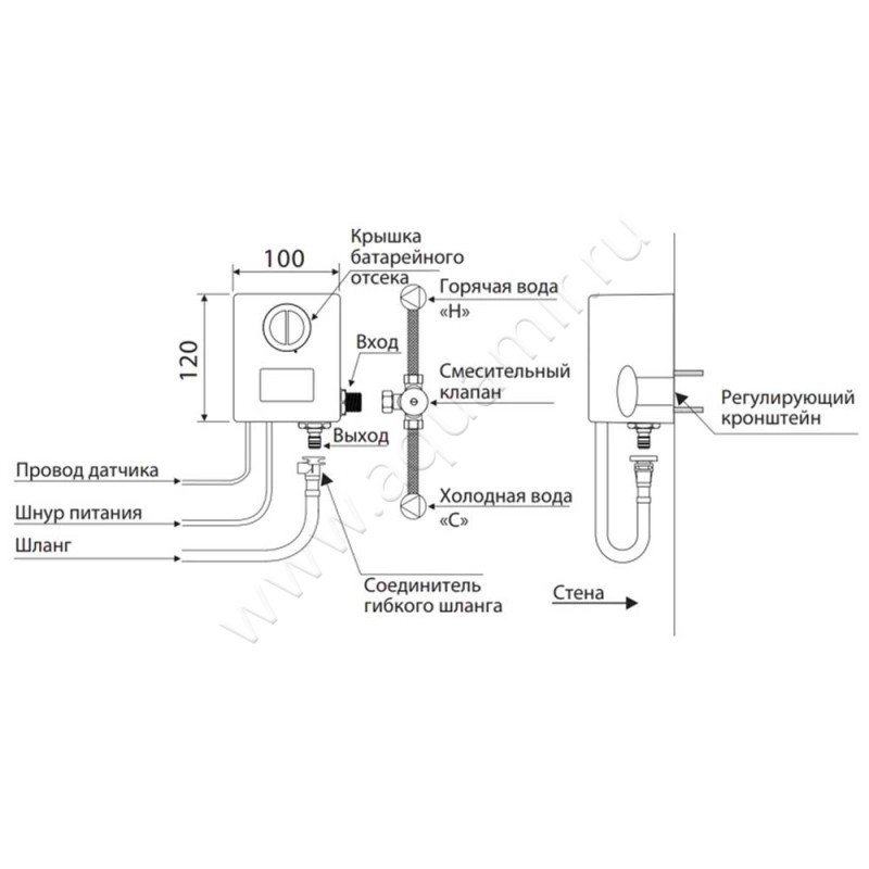 Смеситель Timo Selene сенсорный, хром 207300SM в интерьере