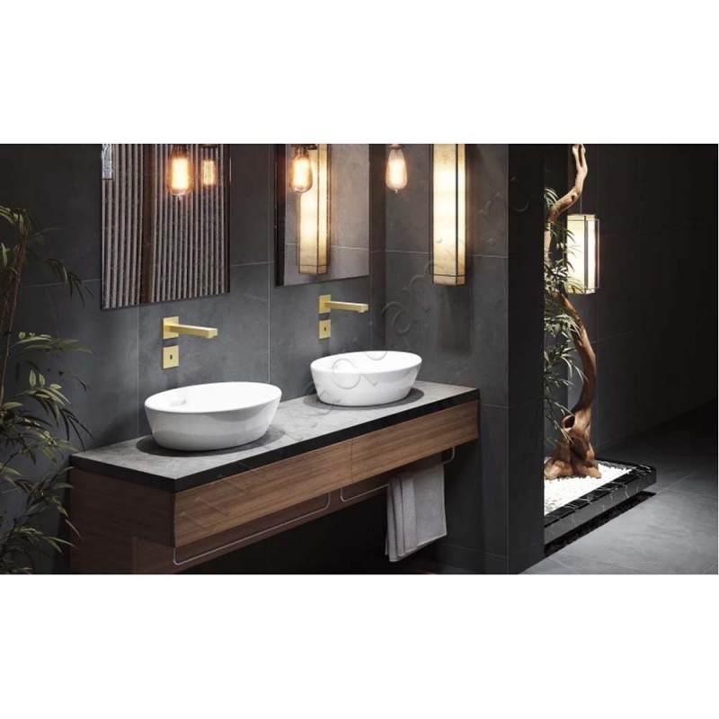 Смеситель Timo Selene сенсорный, золото матовое 207317SM в интерьере