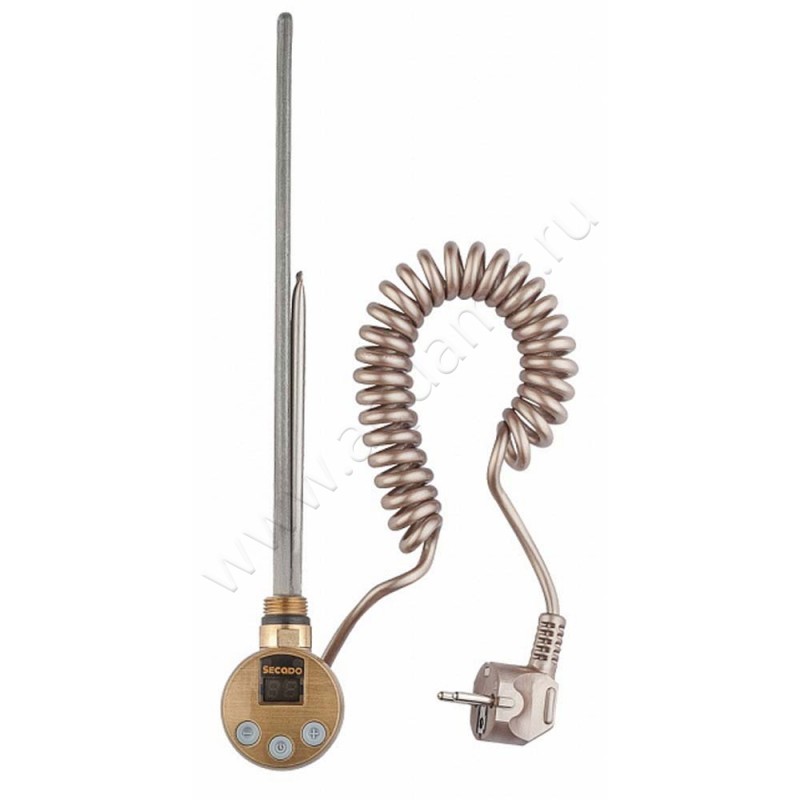 Полотенцесушитель латунный электрический Secado Мерида 1 50x50, бронза, L 4603777478018 в интерьере