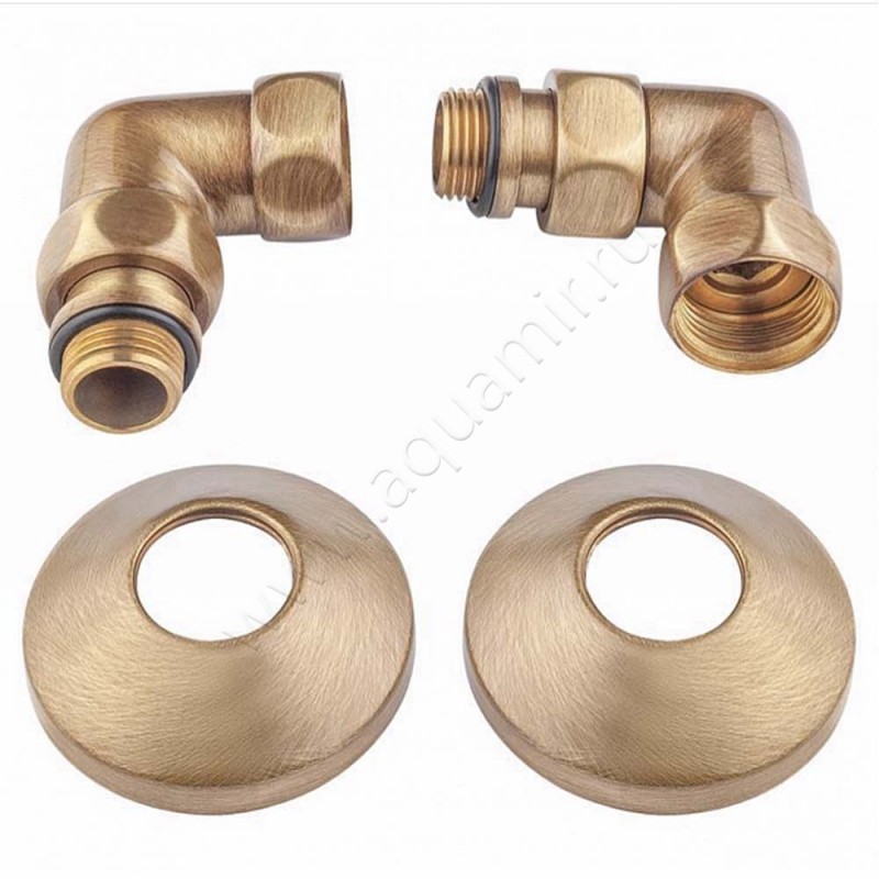 Полотенцесушитель латунный водяной Secado Триада 3 100x60, бронза 4603777468903 в интерьере