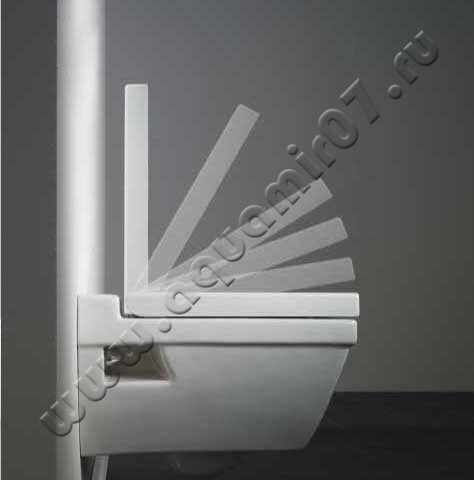 Крышка-сиденье Duravit 2nd floor 42,5 x 35 см, белый глянец/white, микролифт 0068990000 в интерьере