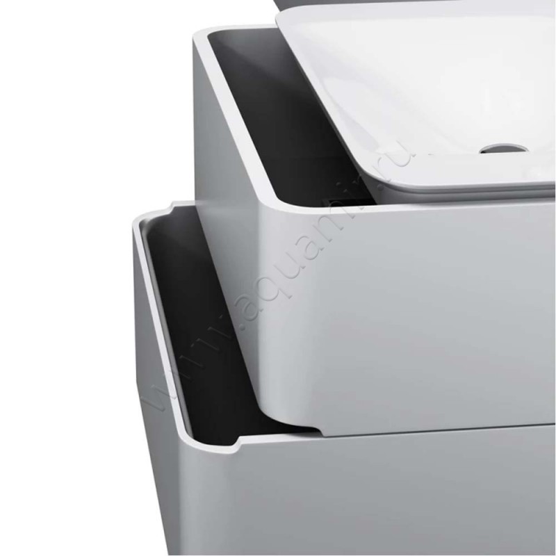 Тумба под раковину AM.PM Sensation 80 см, белый глянец M30FHX0802WG в интерьере