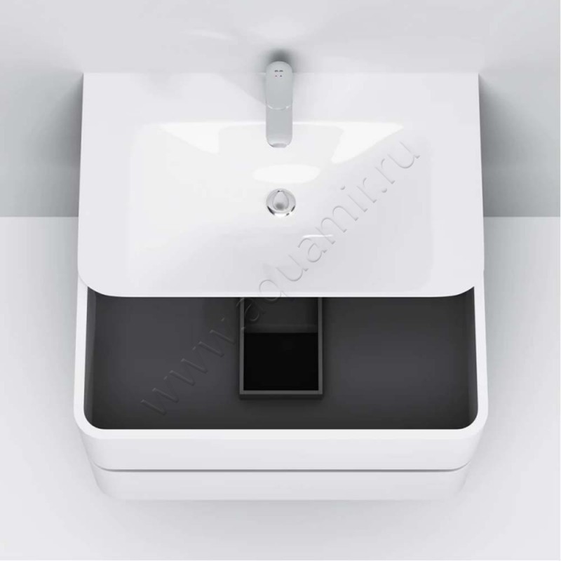 Тумба под раковину AM.PM Sensation 80 см, белый глянец M30FHX0802WG в интерьере