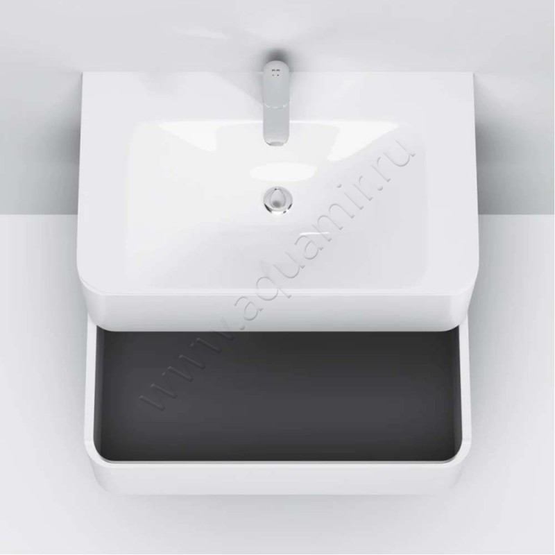 Тумба под раковину AM.PM Sensation 80 см, белый глянец M30FHX0802WG в интерьере