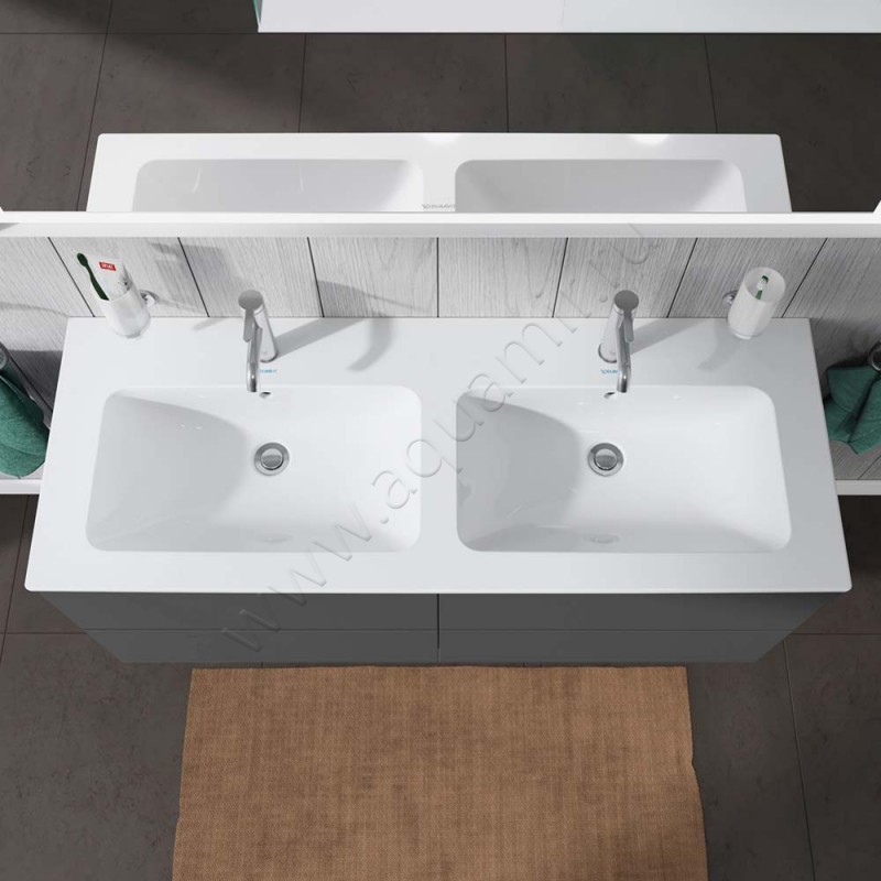 Двойная раковина Duravit ME by Starck 130 см 2336130000 в интерьере