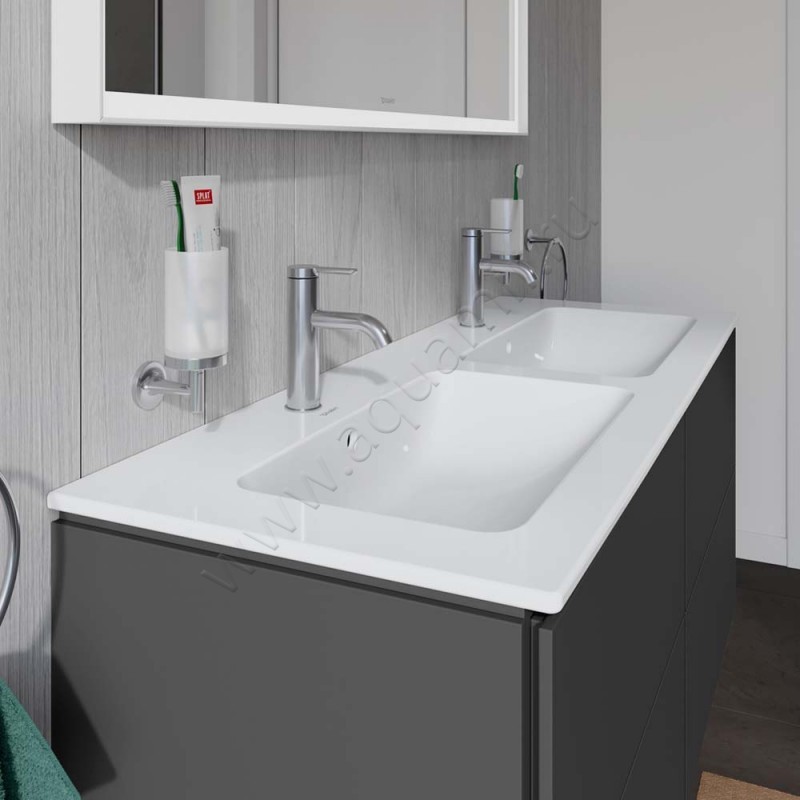 Двойная раковина Duravit ME by Starck 130 см 2336130000 в интерьере