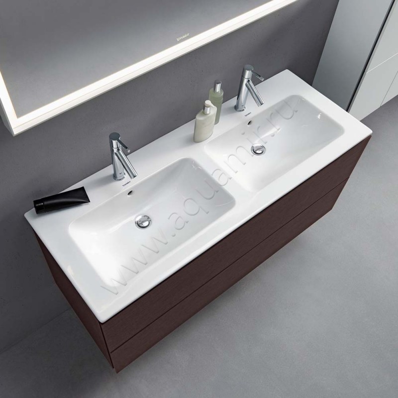 Двойная раковина Duravit ME by Starck 130 см 2336130000 в интерьере