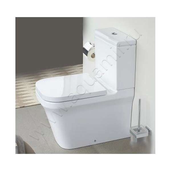 Унитаз-компакт Duravit P3 COMFORTS с крышкой микролифт, 65 см, безободковый, белый 216709000009370000050020490000 в интерьере