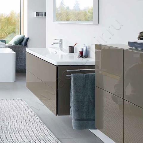 Тумба под раковину Duravit L-Cube 122 см LC625401818 в интерьере