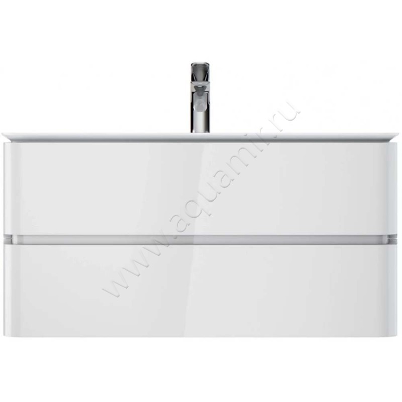 Тумба под раковину AM.PM Sensation 100 см, белый глянец M30FHX1002WG в интерьере