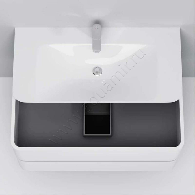 Тумба под раковину AM.PM Sensation 100 см, белый глянец M30FHX1002WG в интерьере