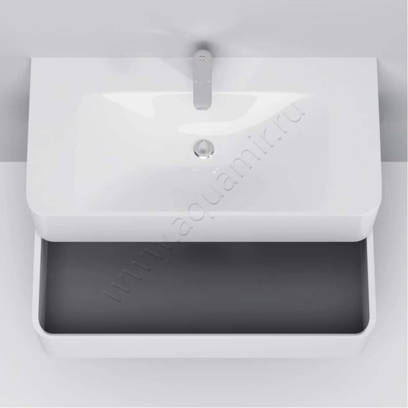 Тумба под раковину AM.PM Sensation 100 см, белый глянец M30FHX1002WG в интерьере