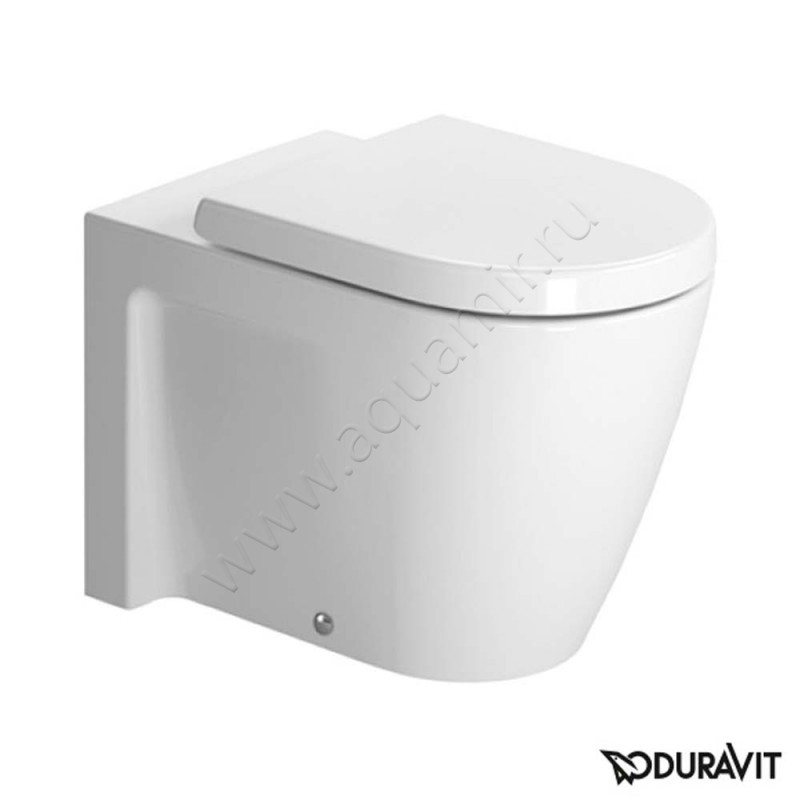 Унитаз приставной Duravit STARCK 2 57 см, безободковый, белый 2128090000 в интерьере