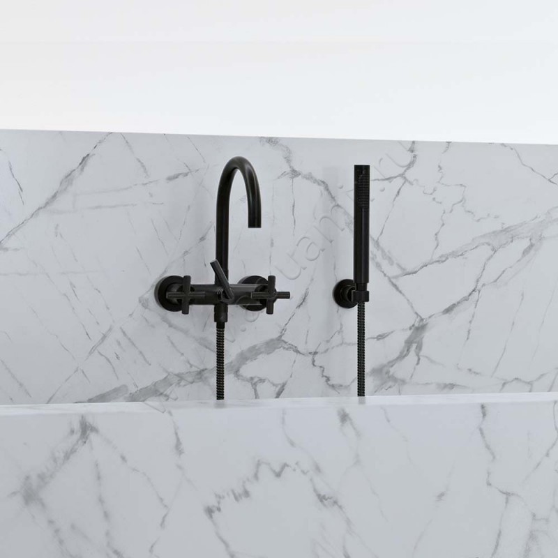 Смеситель для ванны Dornbracht TARA белый 2513389210 в интерьере