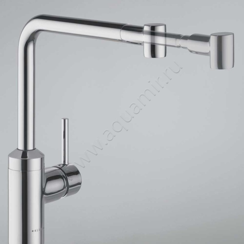 Однорычажный смеситель для кухни Kludi L-INE с длинным изливом, хром 428210577 в интерьере