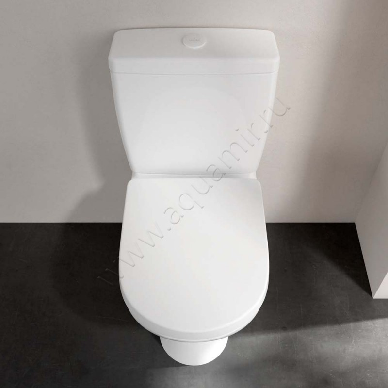 Унитаз напольный Villeroy & Boch O.NOVO 61 см, безободковый, белый 5689R001 в интерьере