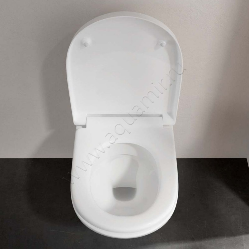 Унитаз подвесной Villeroy & Boch O.NOVO 56 см, белый, с покрытием ceramicplus 566010R1 в интерьере