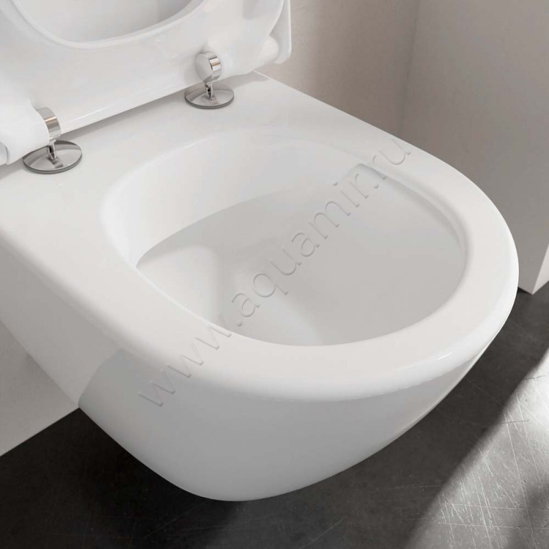 Унитаз подвесной Villeroy & Boch Subway 2.0 48 см, безободковый, белый 5606R001 в интерьере