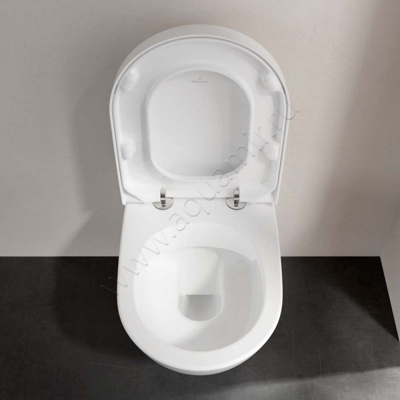 Унитаз подвесной Villeroy & Boch Subway 2.0 56 см, безободковый, белый 5614A1R1 в интерьере