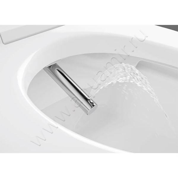 Крышка с функцией биде для унитаза Villeroy & Boch Subway 2.0 53,7 x 39,2 см, белый глянец/alpine, микролифт V02EL401 в интерьере