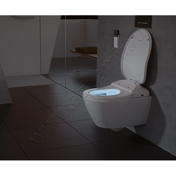 Крышка с функцией биде для унитаза Villeroy & Boch Subway 2.0 53,7 x 39,2 см, белый глянец/alpine, микролифт V02EL401 в интерьере