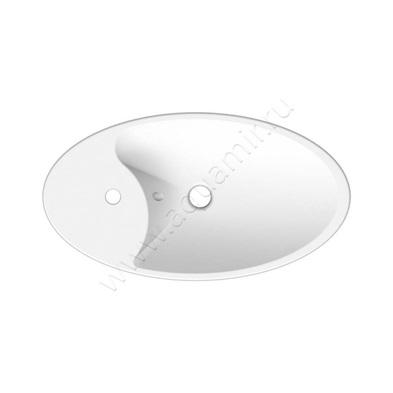 Раковина-чаша накладная с отверстием под смеситель Scarabeo Shape 70 см 8097 в интерьере