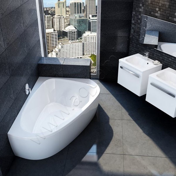 Акриловая ванна Ravak LoveStory II 196x139 угловая C761000000 в интерьере