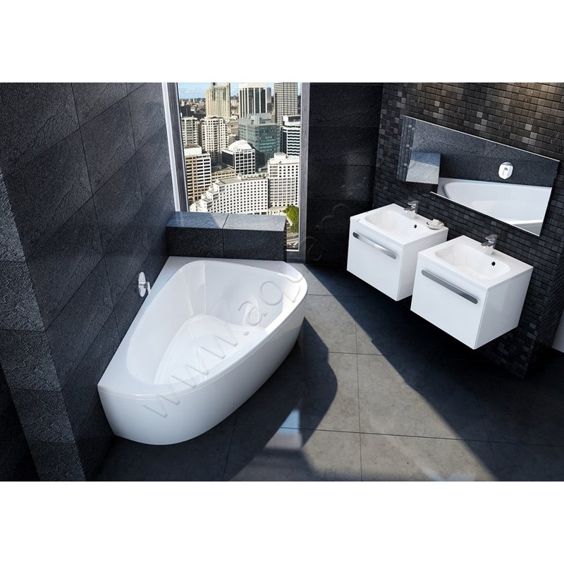 Акриловая ванна Ravak LoveStory II 196x139 угловая C761000000 в интерьере