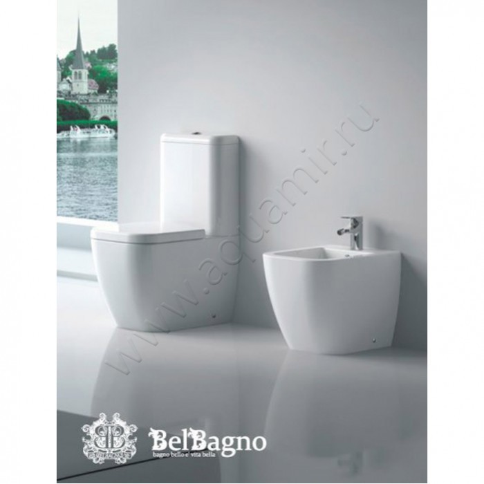 Унитаз напольный BelBagno ALPINA 65,5 см, белый BB10100CP в интерьере