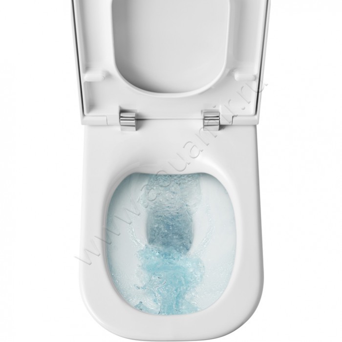 Унитаз напольный Roca THE GAP 60 см, безободковый, белый 734273700H в интерьере