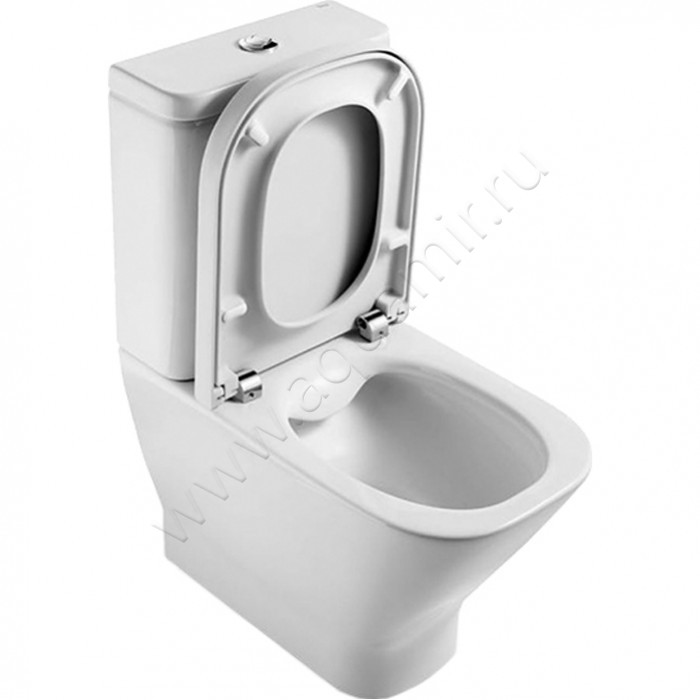 Унитаз напольный Roca THE GAP 60 см, безободковый, белый 734273700H в интерьере