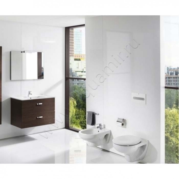 Унитаз подвесной Roca VICTORIA 52,5 см, белый 734630300R в интерьере