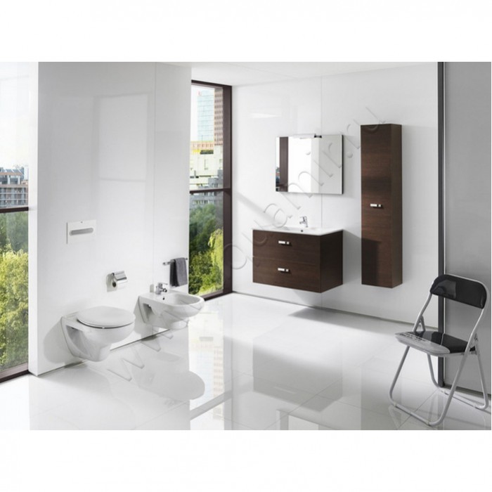 Унитаз подвесной Roca VICTORIA 52,5 см, белый 734630300R в интерьере