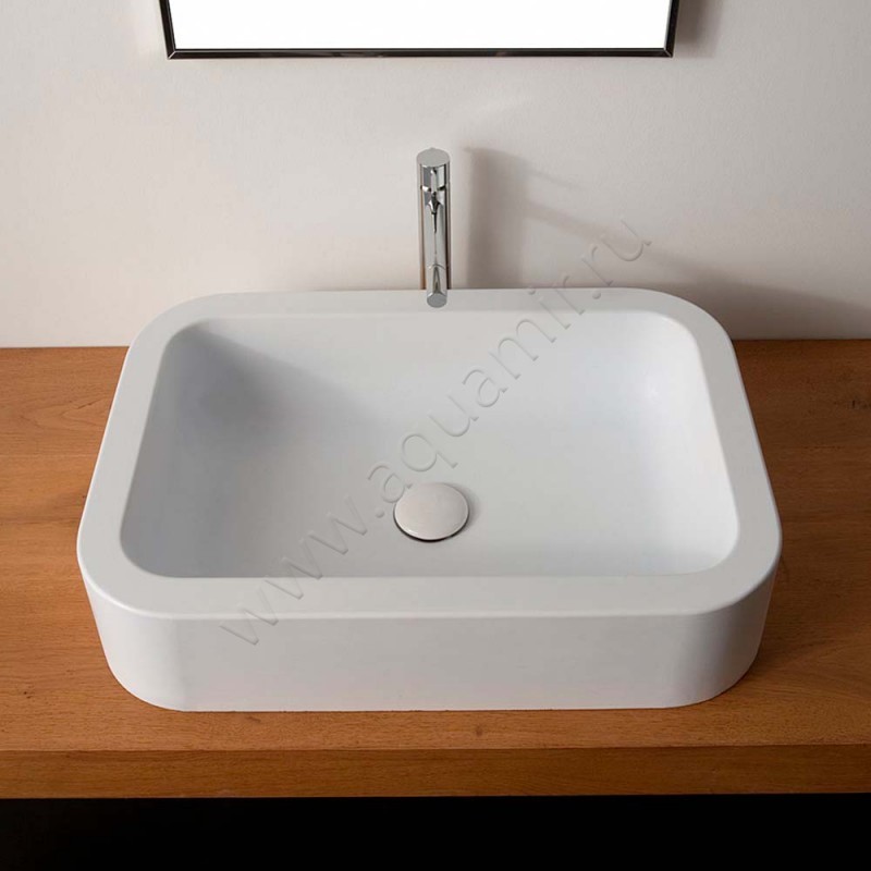 Раковина-чаша накладная Scarabeo Next 60 см 8307 в интерьере