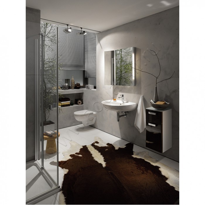 Унитаз подвесной Geberit RENOVA NR.1 54 см, белый 203040000 в интерьере