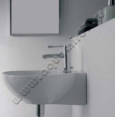 Рукомойник подвесной Scarabeo Sfera 40 см 8009R в интерьере