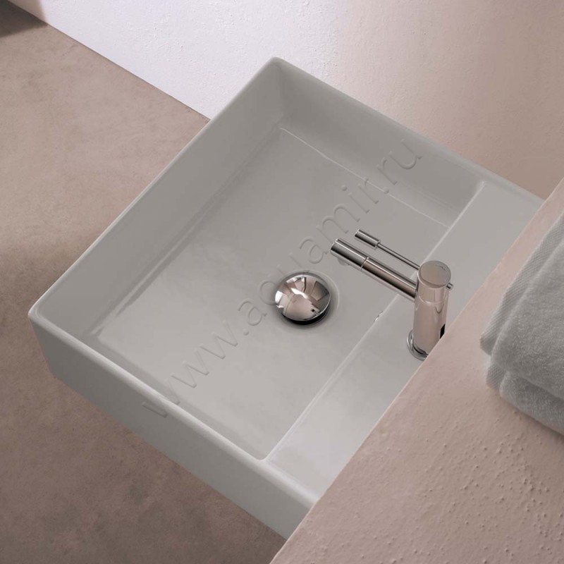 Раковина-чаша накладная с отверстием под смеситель Scarabeo Teorema 60 см 8031R60 в интерьере