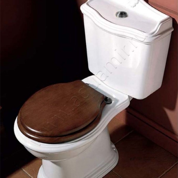 Крышка-сиденье Azzurra Jubilaeum с микролифтом, темное дерево 1800NMFnocecr в интерьере