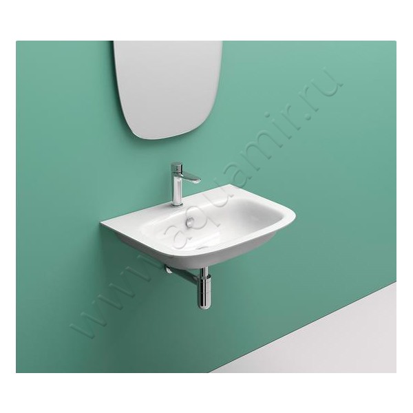 Раковина подвесная Catalano Green 65 см, фарфор, белый глянец/bianco 165GRON00 в интерьере