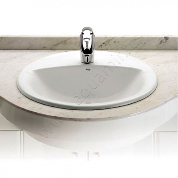 Раковина встраиваемая сверху на столешницу Roca Rodeo 52 см 7327866000 в интерьере